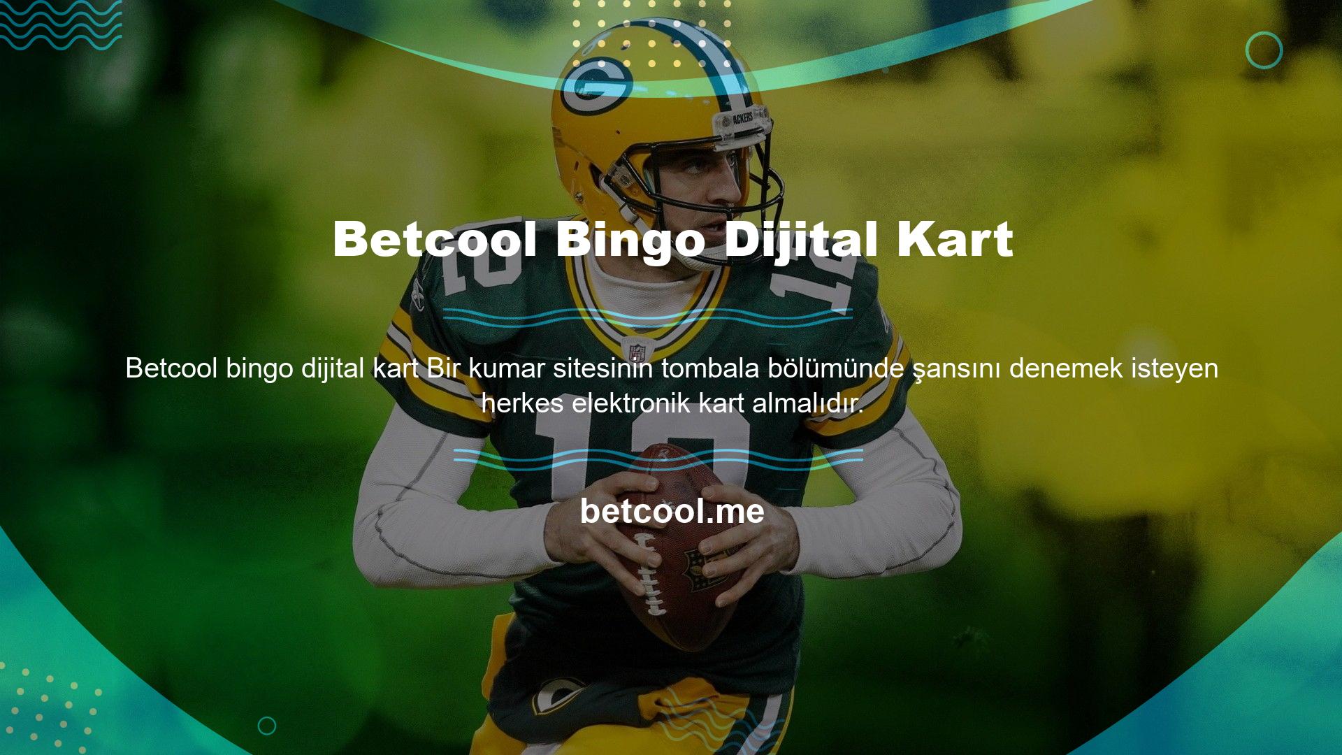 Betcool Bingo Dijital Kart