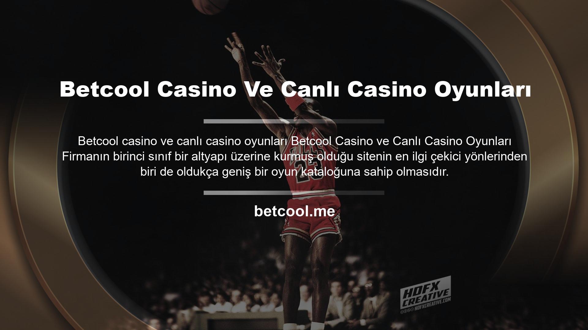 Betcool casino oyunları söz konusu olduğunda da bunu sunuyor ve oldukça geniş bir oyun portföyüne sahip