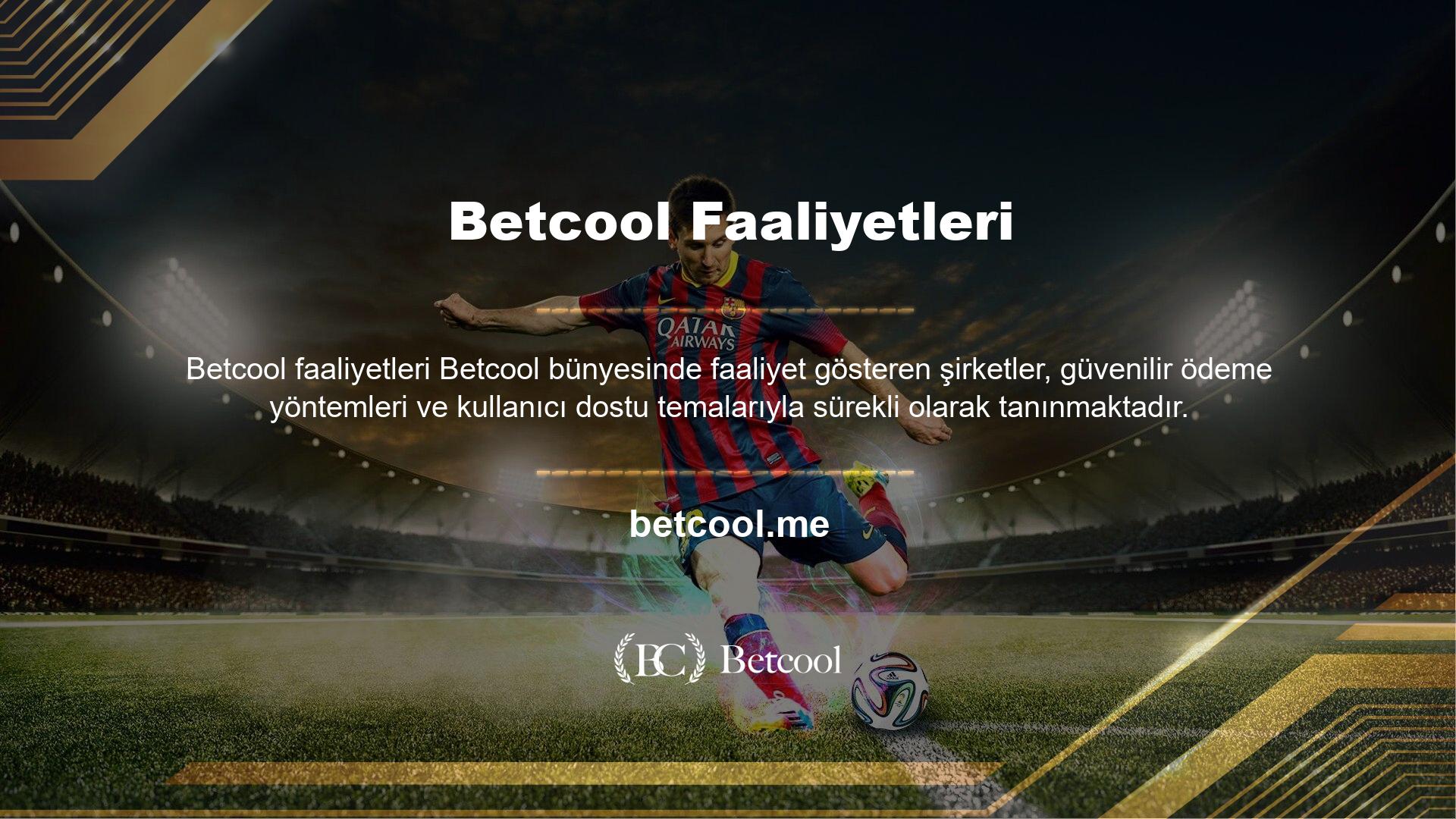 Betcool bahis sitesindeki ana oyunlar ve bahis kategorileri şunlardır: Betcool web sitesine üyelik ücretsizdir